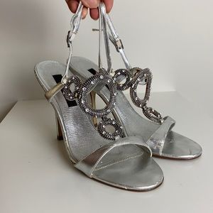 Silver Stilettos with Rings